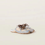 530 SL Mules – Bleached Leather & Gum Sole Sky Blue Travertine Gray Edition Women