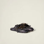 530 SL Mules – Bleached Leather & Gum Sole Black Edition Women