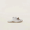 530 SL Mules - Bleached Leather & Gum Sole White