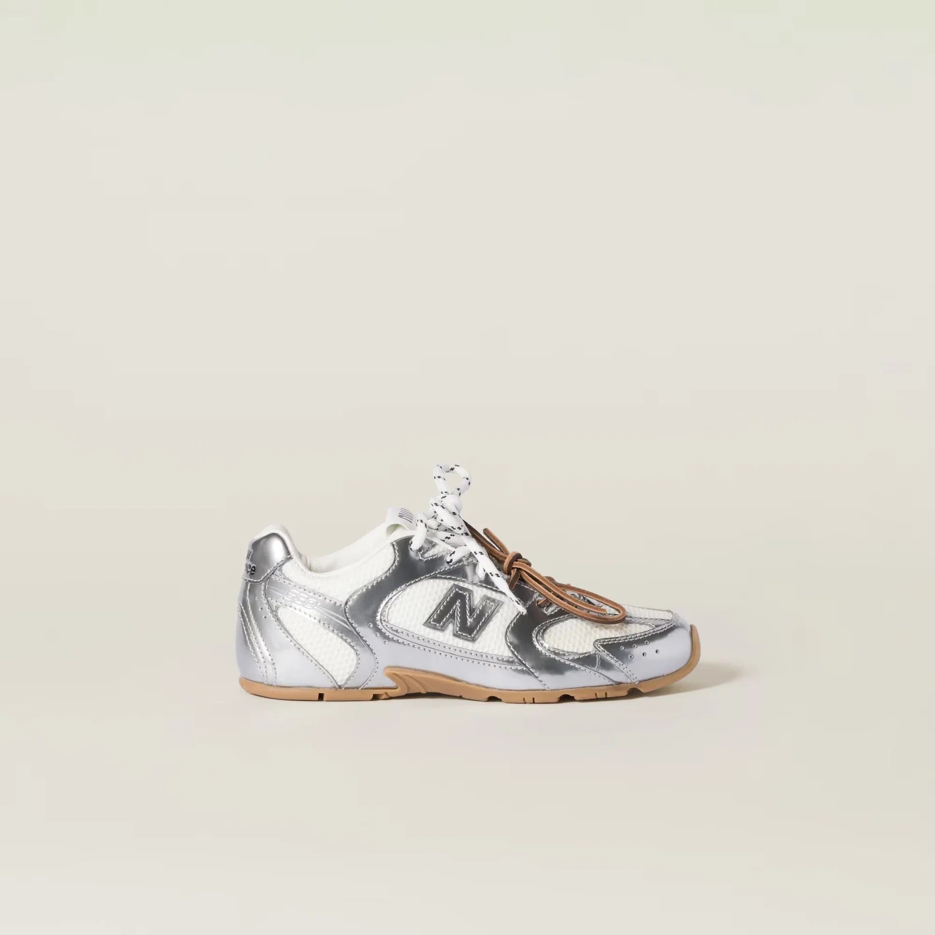 New Balance X Miu Miu 530 SL -- Metallic leather & mesh