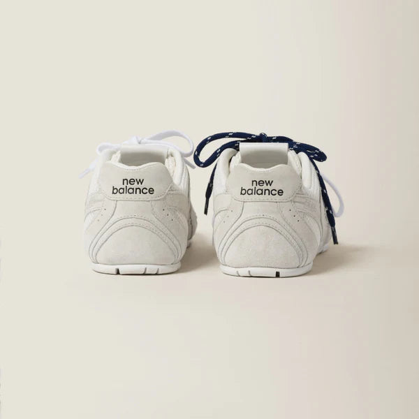 NB x Miu Miu 530 SL White suede and mesh sneakers Women