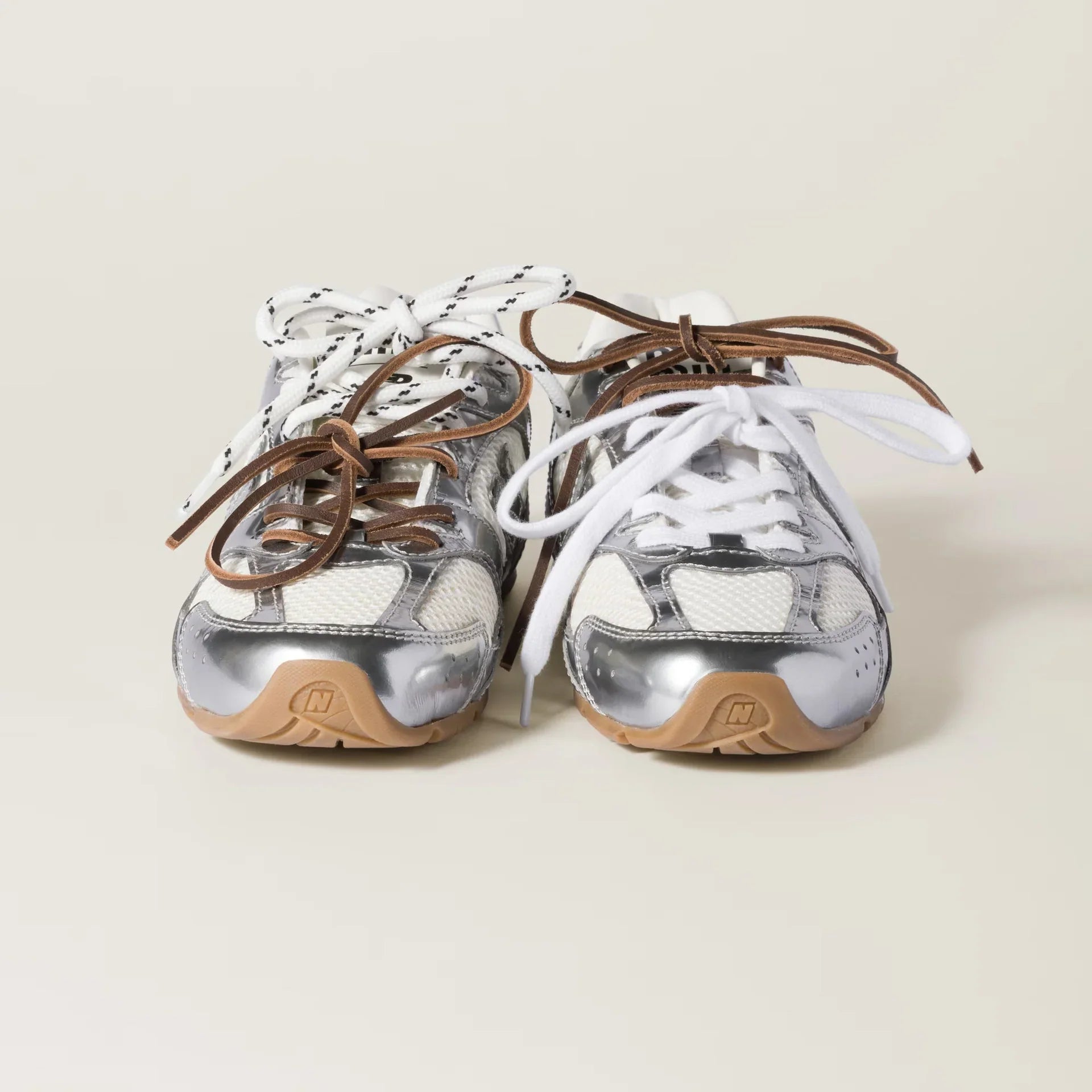 New Balance X Miu Miu 530 SL -- Metallic leather & mesh