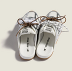 530 SL Mules - Metallic Leather and Mesh