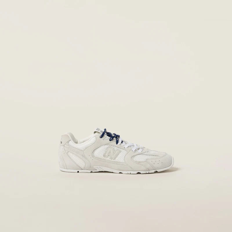 NB x Miu Miu 530 SL White suede and mesh sneakers Women